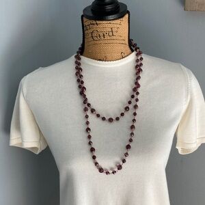 Amethyst Beaded Necklace - Costume Jewelry
